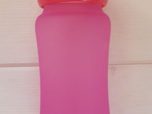 Butelka Termo SZKLANA w silikonie Bo Jungle 240 ml Różowa www.zuczek-zabawki.pl