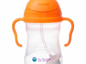 B.BOX Innowacyjny bidon ze słomką niekapek pomarańczowy