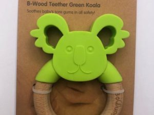 Gryzak drewniany – silikonowy ANMALS Green Koala Bo Jungle