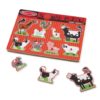 Melissa and Doug Drewniane puzzle dźwiękowe układanka Zwierzęta