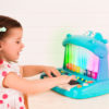 B.Toys KEYBOARD pianino ze SKACZĄCYMI PTASZKAMI Hippo Pop Play Piano