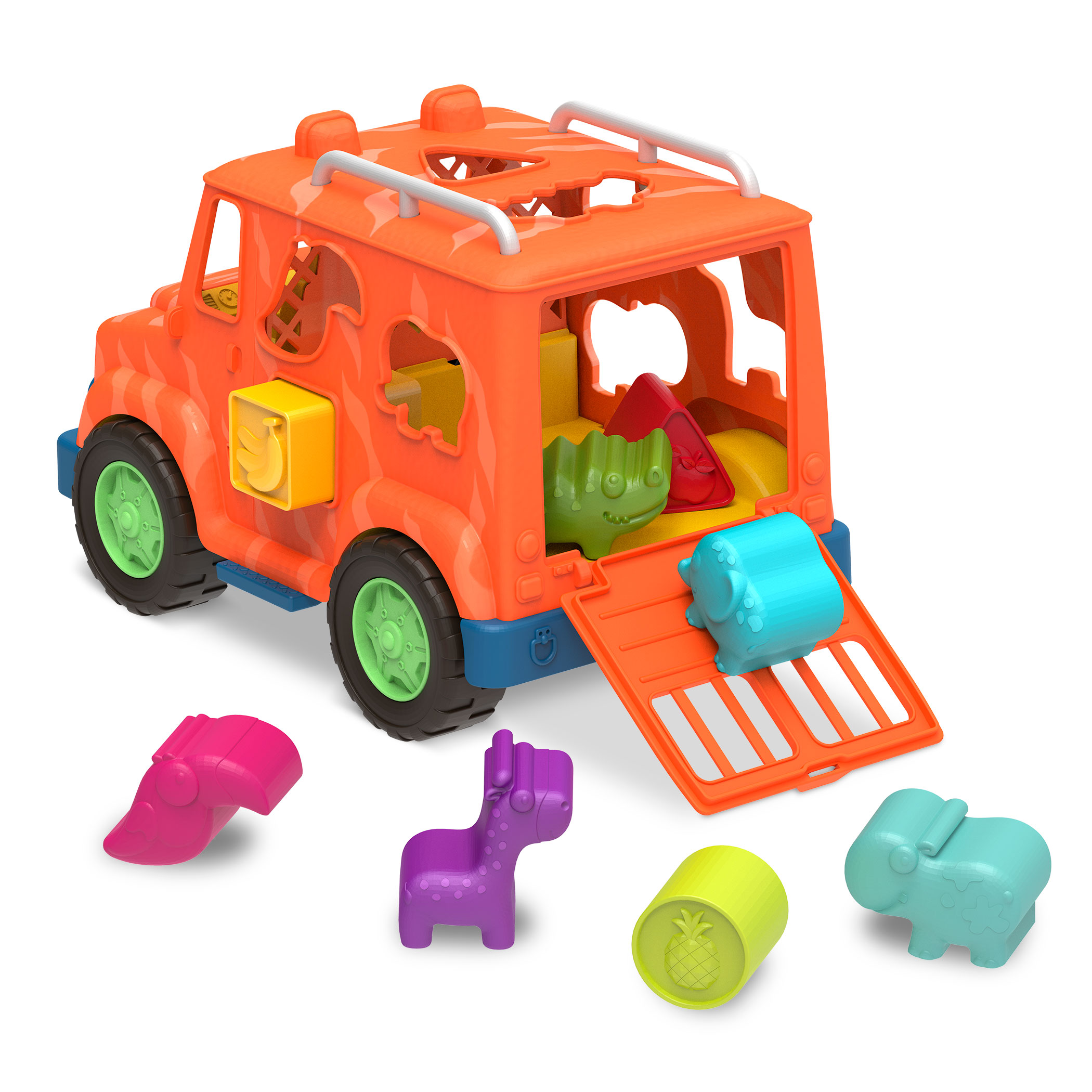 B.Toys Ciężarówka SAFARI z klockami SORTERAMI Safari Shape