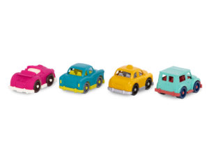 B.Toys Zestaw 4 małych autek 4 MINI RIDERS z kabrioletem