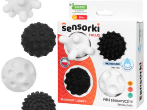 Tullo Piłki piłeczki sensoryczne czarno-białe Sensory balls 4 szt.