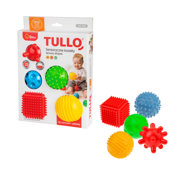 TULLO Sensoryczne kształty piłki 5 szt. Sensory shapes