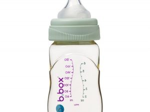 b.box Butelka ze smoczkiem do karmienia niemowląt 180 ml Sage