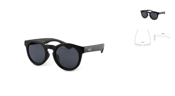 Real Shades Okulary przeciwsłoneczne dla dzieci Chill Black Fashion 4-6lat