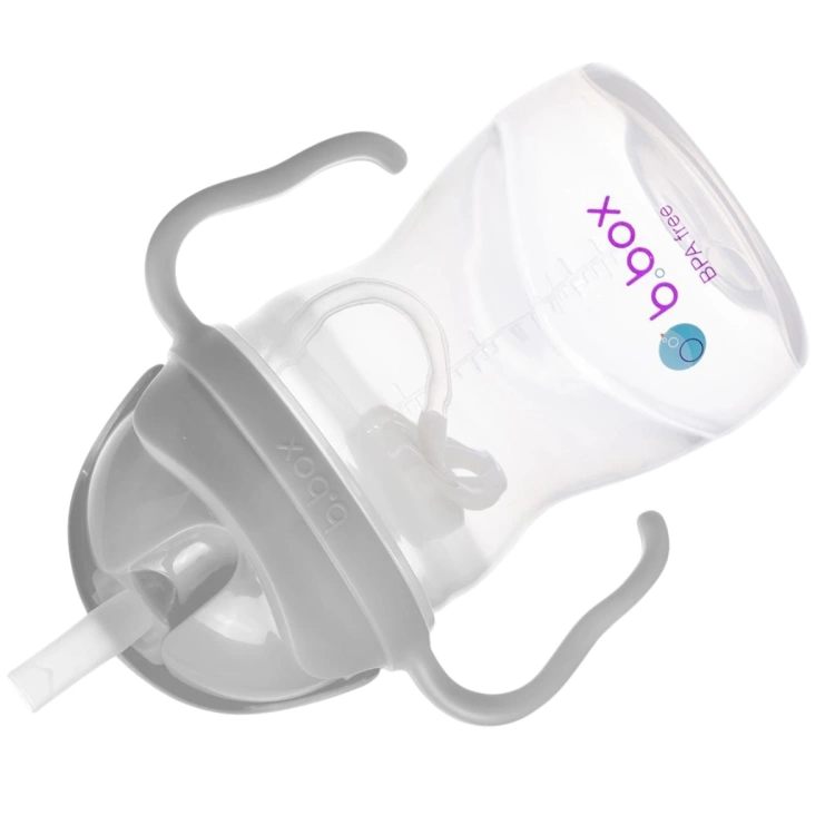 b.box bidon ze słomką kubek niekapek 240 ml szary