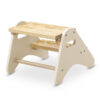 B.Toys Drewniany podest-taboret z antypoślizgiem Peek-a-Boost – wersja KREMOWA
