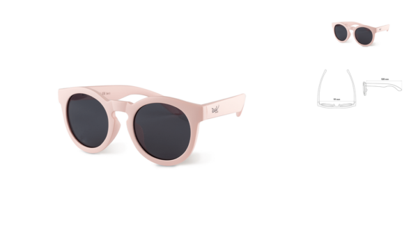 Real Shades Okulary przeciwsłoneczne dla dzieci Chill Dusty Rose Fashion 4-7lat