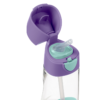 b.box Butelka Bidon tritanowy ze słomką 450ml Lilac Pop