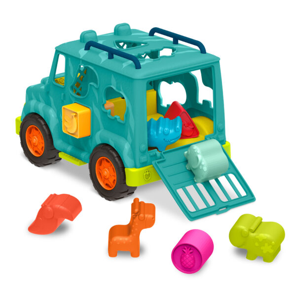 B.Toys ciężarówka RATUNKOWA dla zwierząt z klockami SORTERAMI Rollin’ Animal Rescue