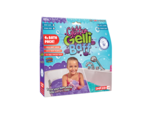 Zimpli Kids Magiczny proszek do kąpieli Gelli Baff Glitter fioletowy i błękitny 4szt.