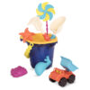 B.Toys Zestaw olbrzymia wywrotka + wiaderko z akcesoriami Colossal Cruiser & Sand Ahoy! MAXI – granatowy