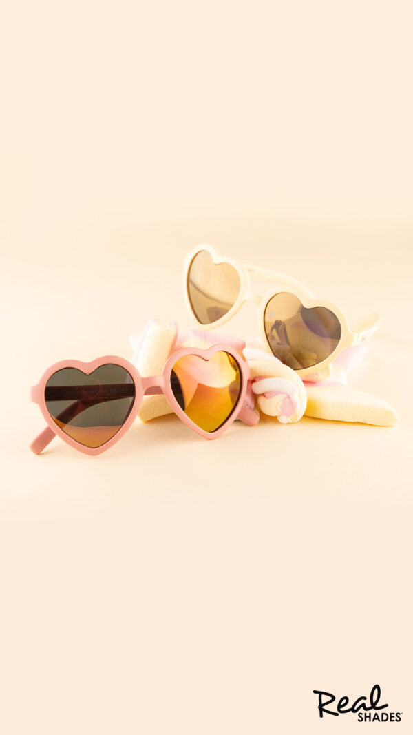 Real Shades Okulary przeciwsłoneczne dla dzieci Heart Lilac 2-4lat