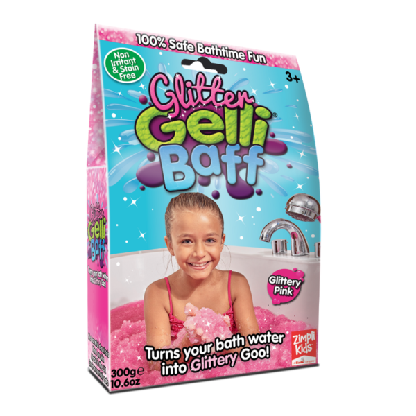 Zimpli Kids Magiczny proszek do kąpieli, Gelli Baff Glitter różowy 3+