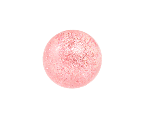 Rex London Gumowa piłeczka z brokatem różowa 3+