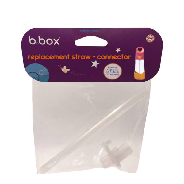 b.box Zestaw słomki z łącznikiem do butelki tritanowej 450ml