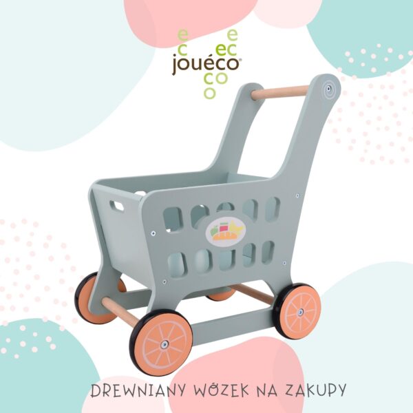 Joueco Drewniany wózek na zakupy 2+