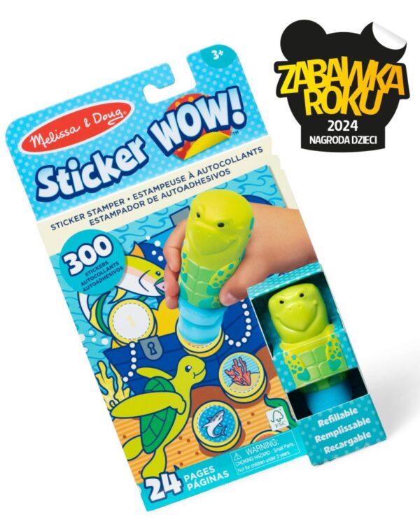 Melissa and Doug Sticker WOW! Stempelki z naklejkami Żółw Morski