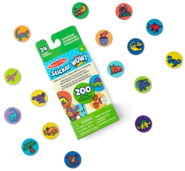 Melissa and Doug Notesik z naklejkami uzupełniającymi Sticker WOW! Dinozaur