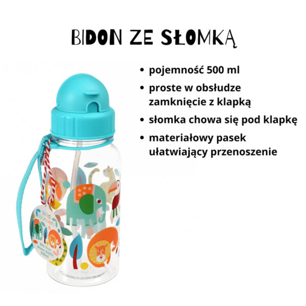 Rex London Zestaw śniadaniowy lunchbox i bidon Dzikie zwierzęta