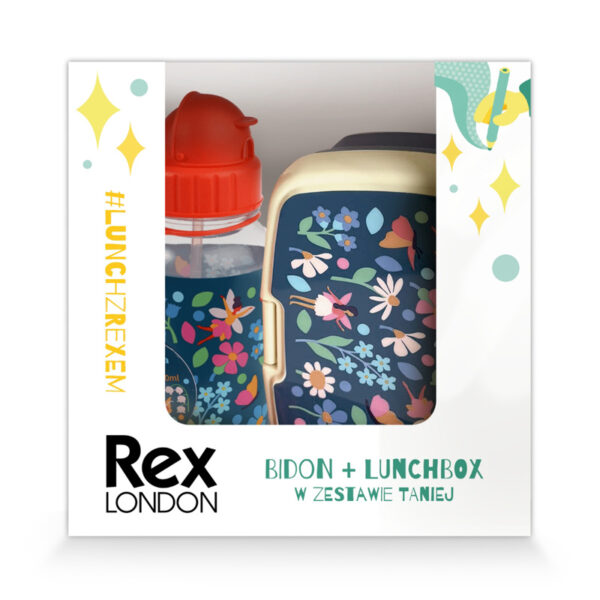 Rex London Zestaw śniadaniowy lunchbox i bidon Wróżki