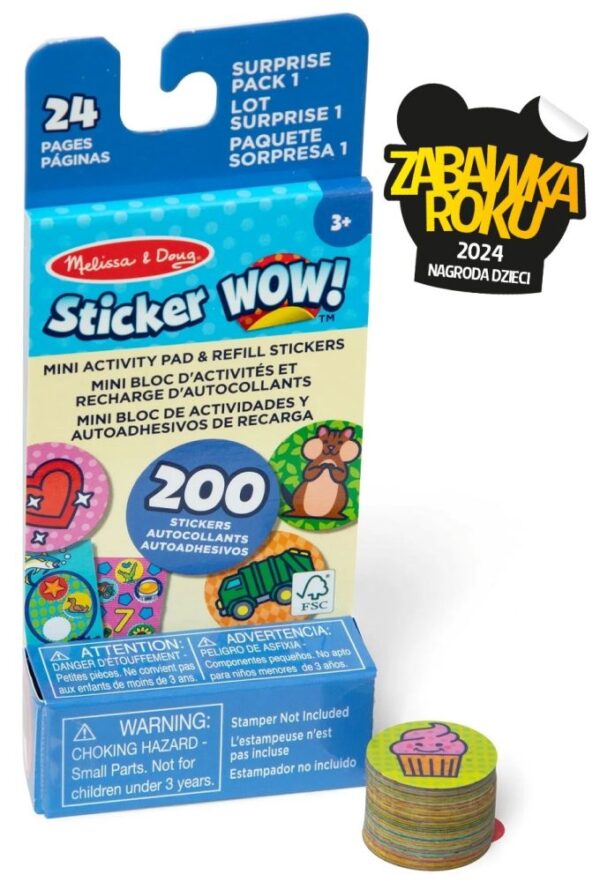 Melissa and Doug Notesik z naklejkami uzupełniającymi Sticker WOW! z niespodziankami