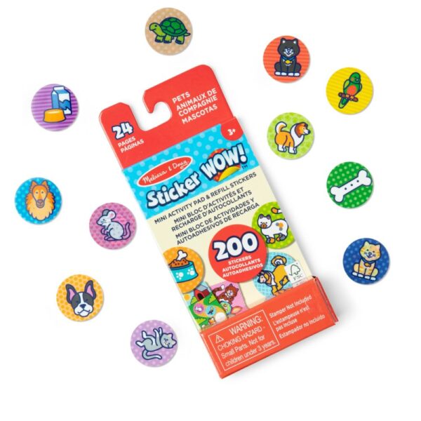 Melissa and Doug Notesik z naklejkami uzupełniającymi Sticker WOW! Zwierzątka 200szt