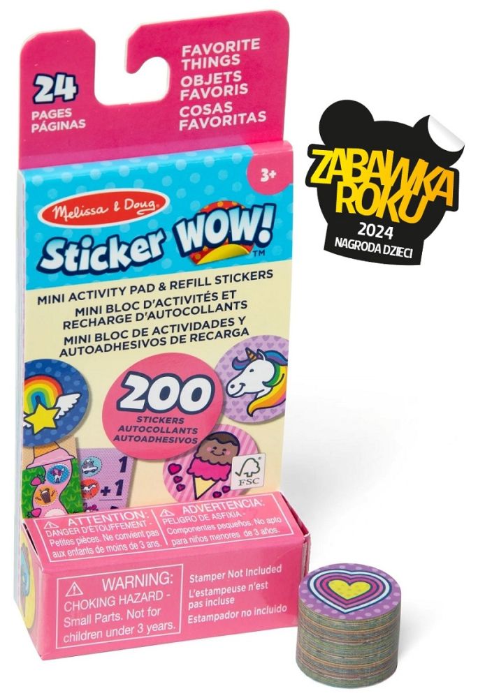 Melissa and Doug Notesik z naklejkami uzupełniającymi Sticker WOW! ulubione 200szt