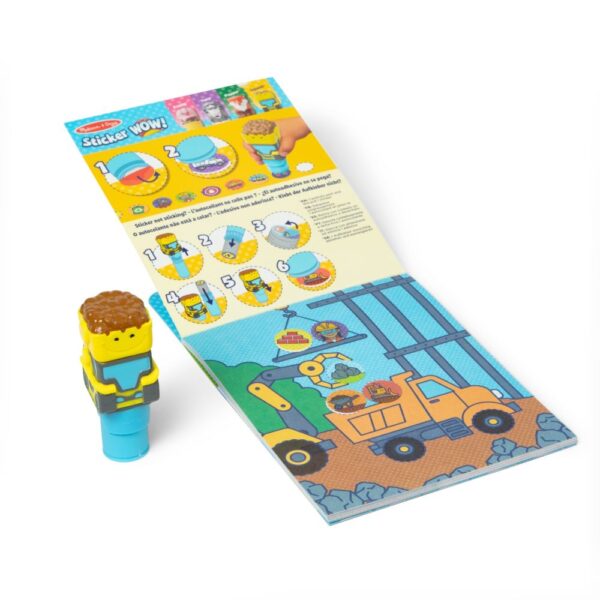 Melissa and Doug Sticker WOW! Stempelki z naklejkami Buldożer 300szt.