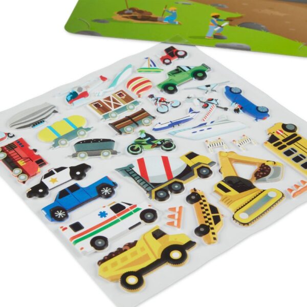 Melissa and Doug Wypukłe naklejki wielokrotne Pojazdy 32szt.