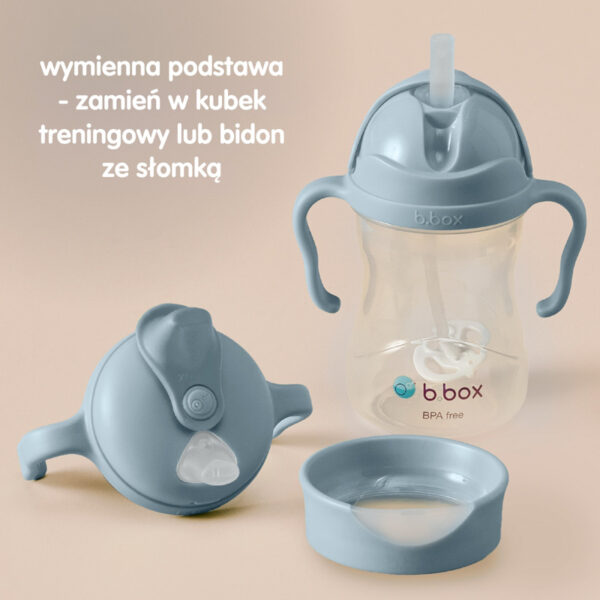 Kubek niekapek z miękkim ustnikiem z osłonką dla dzieci 240 ml 4m+ b.box