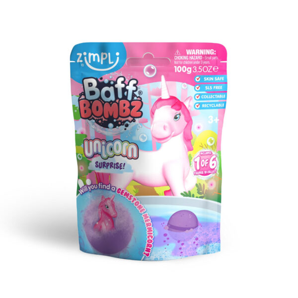 Kula musująca do kąpieli dla dzieci Zimpli Kids Baff Bombz Unicorn Surprise 3+