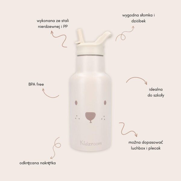 Butelka termiczna bidon 350 ml KIDZROOM Beary Excited