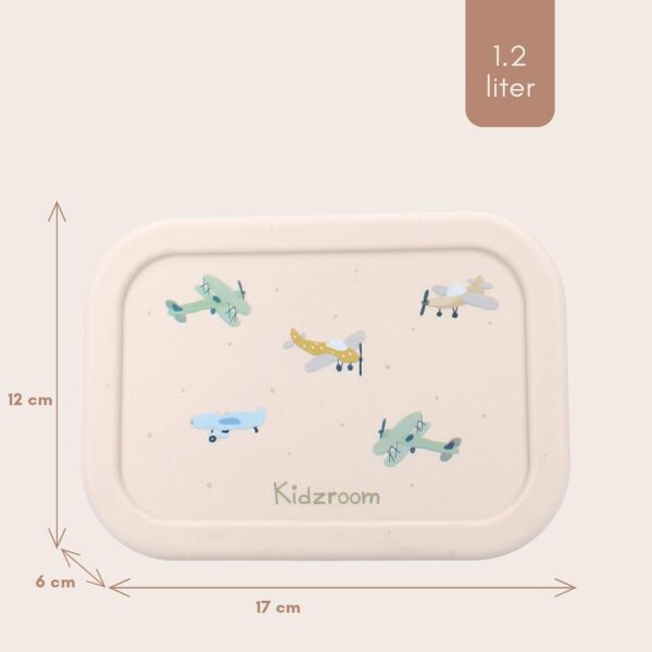 Śniadaniówka Lunchbox pojemnik silikon KIDZROOM Small Aeroplane 700ml
