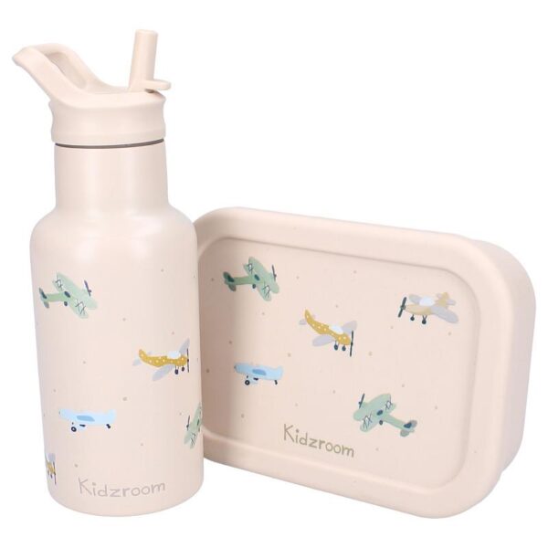 Śniadaniówka Lunchbox pojemnik silikon KIDZROOM Small Aeroplane 700ml