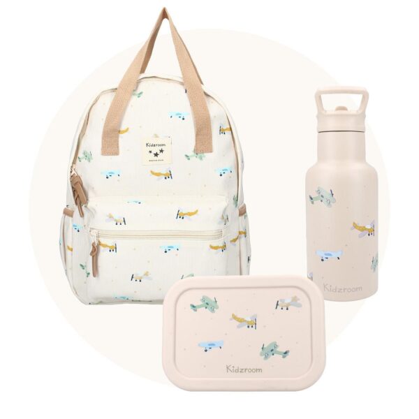 Śniadaniówka Lunchbox pojemnik silikon KIDZROOM Small Aeroplane 700ml