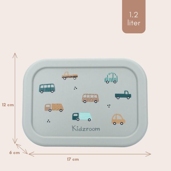 Śniadaniówka Lunchbox pojemnik silikon KIDZROOM Sweet Cars 700ml