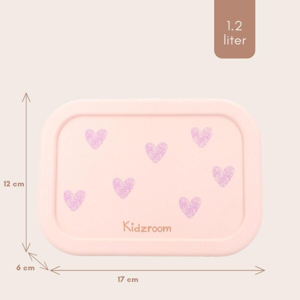 ŚNIADANIÓWKA Lunchbox pojemnik silikon KIDZROOM Magical Heart 700ml