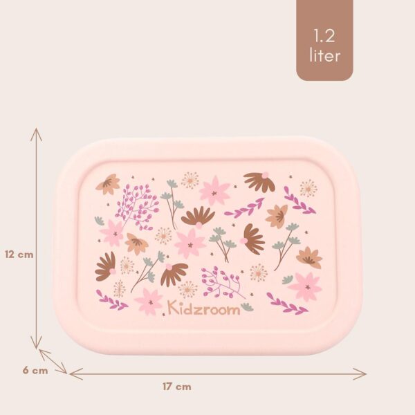 Śniadaniówka Lunchbox pojemnik silikon KIDZROOM Memories Flower 700ml