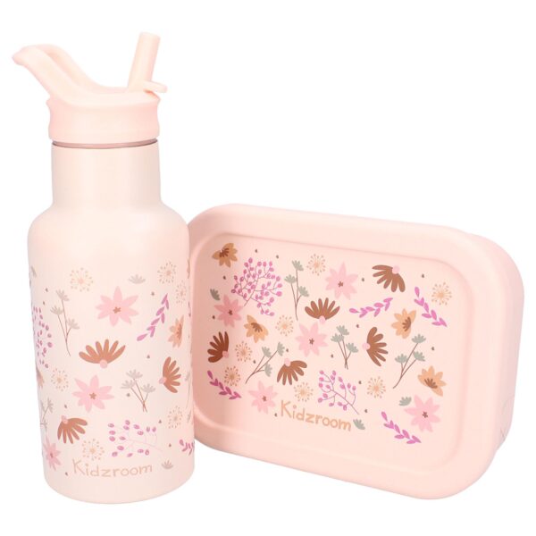 Śniadaniówka Lunchbox pojemnik silikon KIDZROOM Memories Flower 700ml
