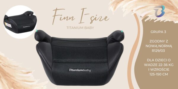 Fotelik samochodowy Podstawka FINN I-size Titanium Baby 22-36kg