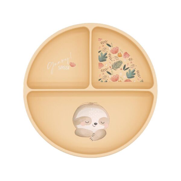 talerz silikonowy z przyssawką leniwiec sassi