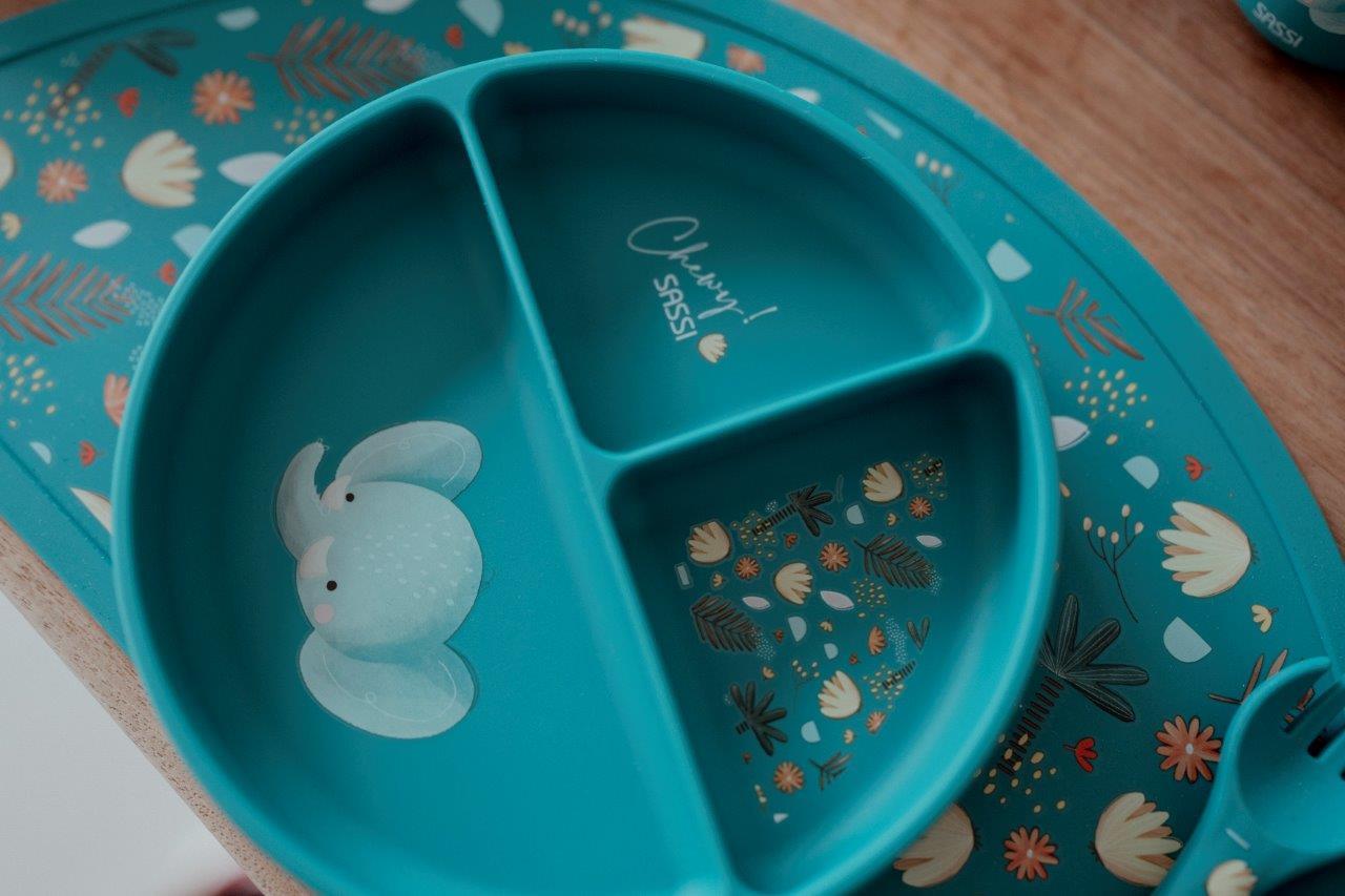 talerz silikonowy z przyssawką słonik sassi