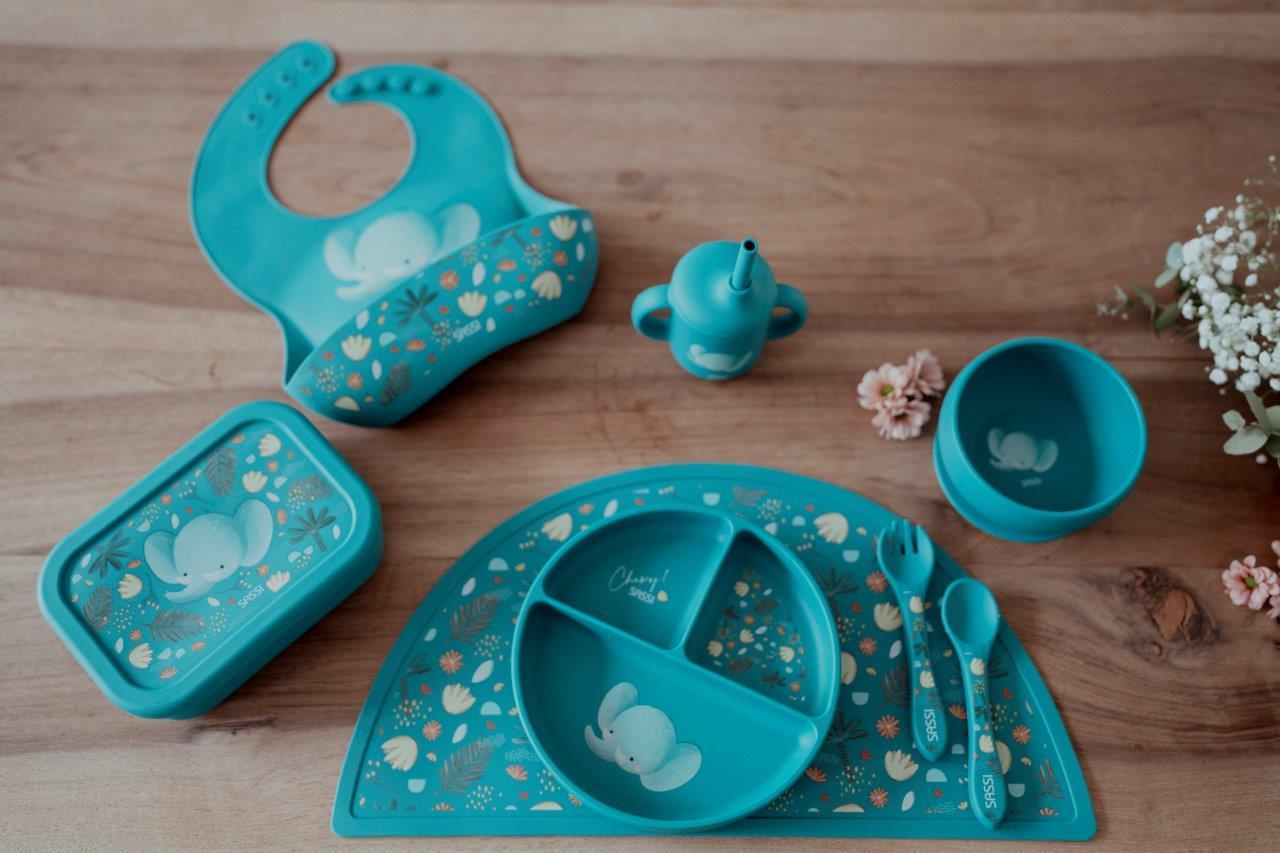 talerz silikonowy z przyssawką słonik sassi