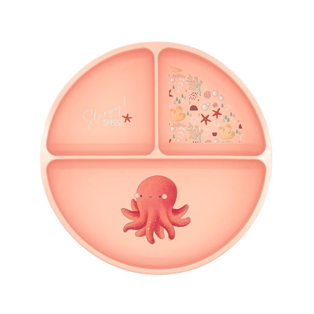 talerz silikonowy z przyssawką ośmiornica sassi