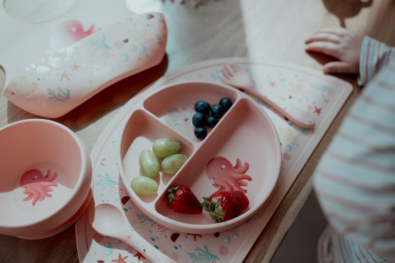 talerz silikonowy z przyssawką ośmiornica sassi