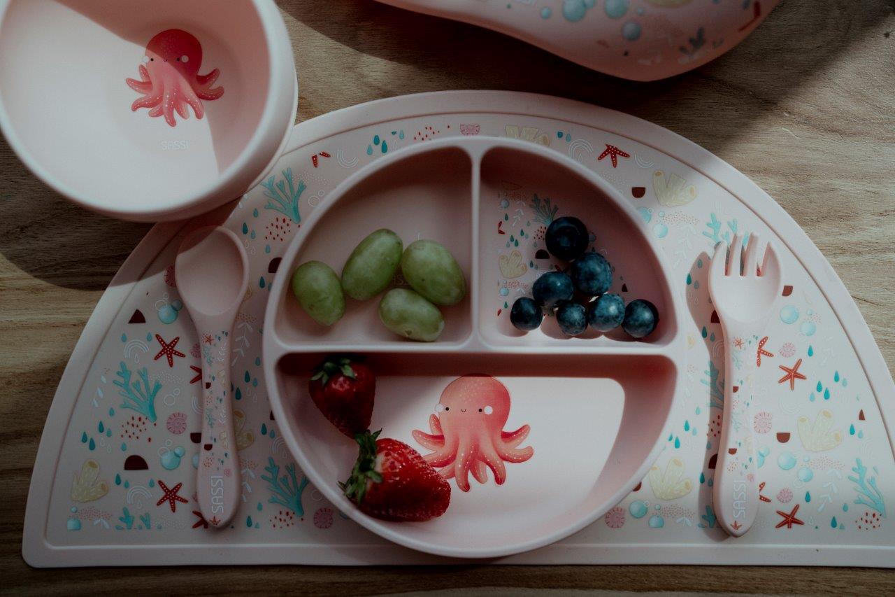 talerz silikonowy z przyssawką ośmiornica sassi