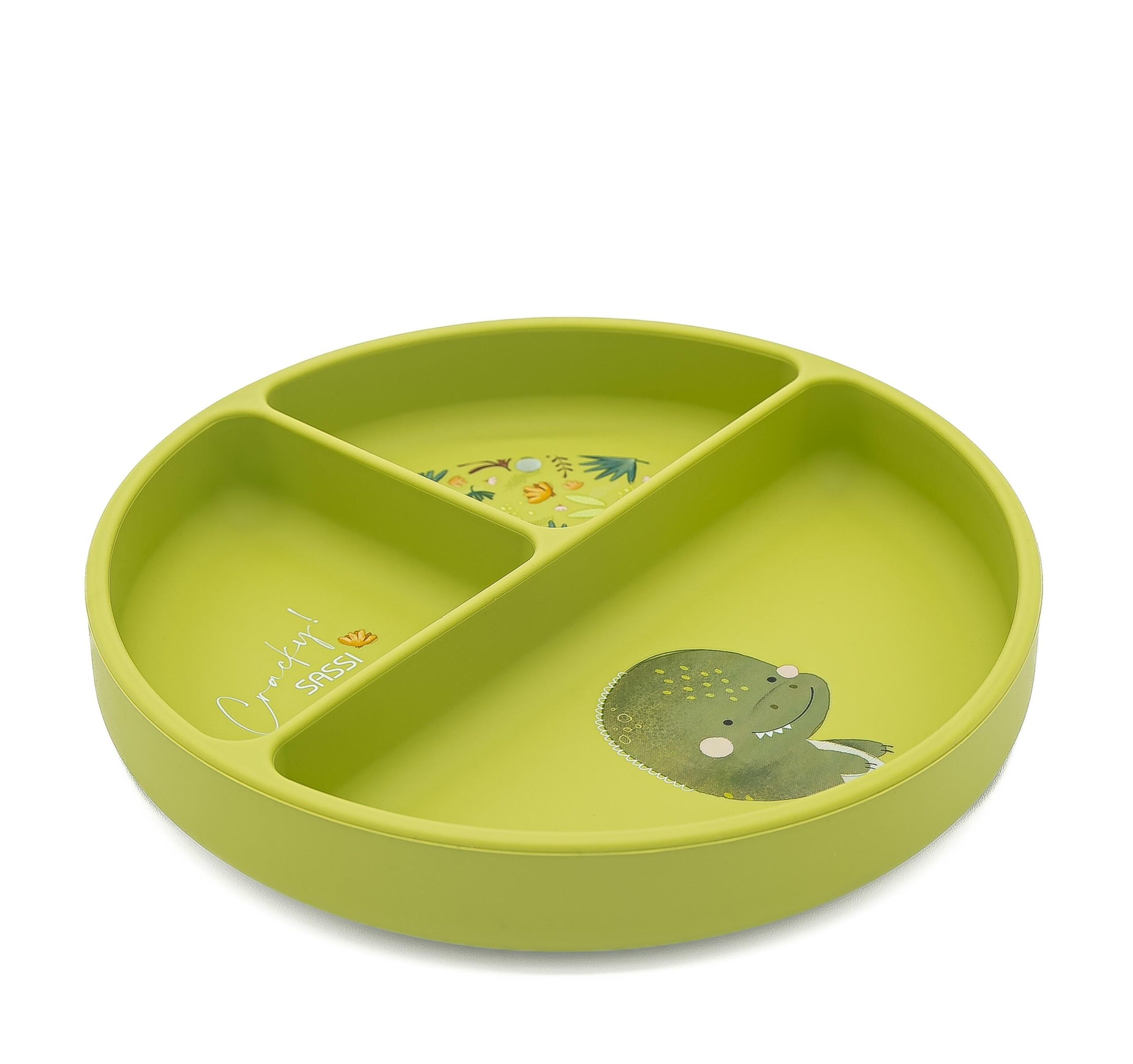 talerz silikonowy z przyssawką dinozaur sassi